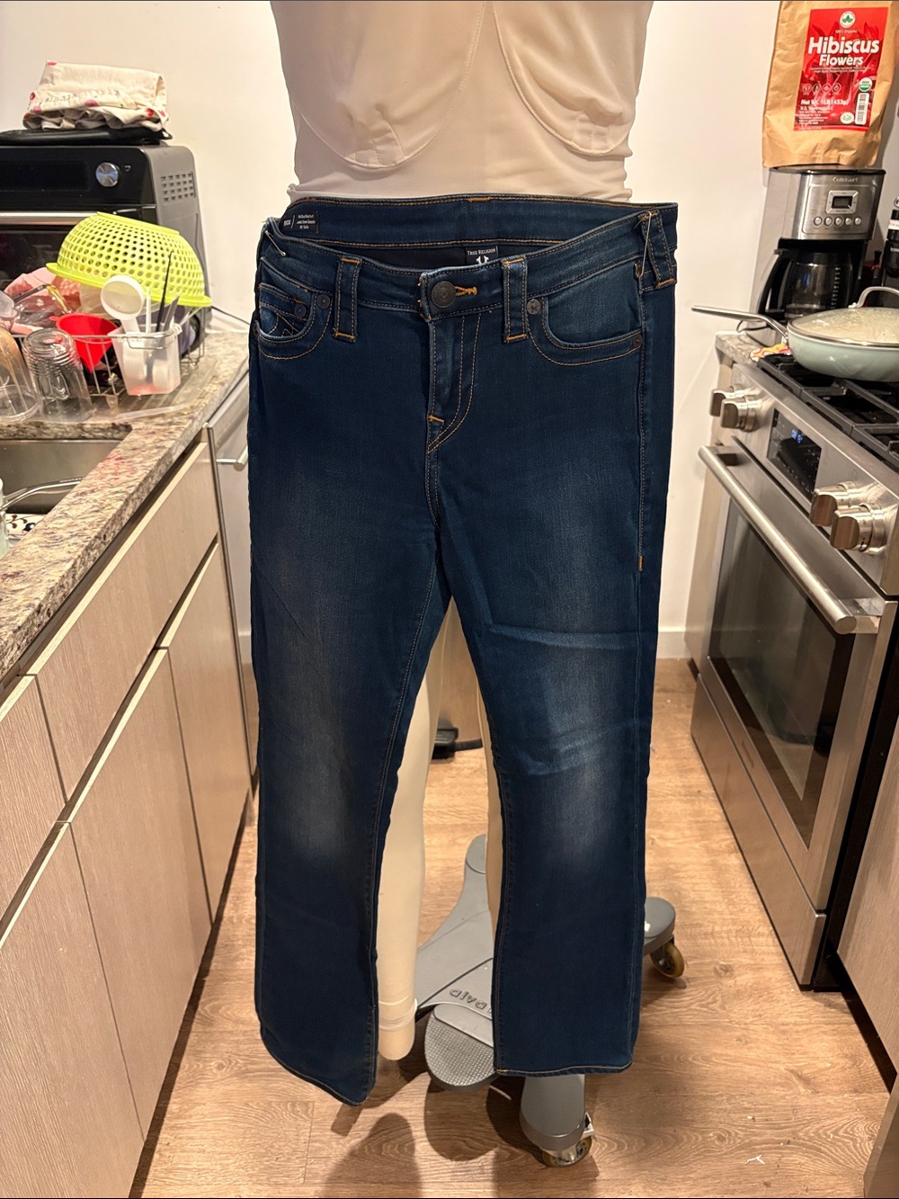 True Religion Women's Dark Indigo Boot Cut Jeans